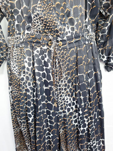 Sass & Bide Abstract Crocodile Drawstring Jumpsuit Size 8 by SwapUp-Online Second Hand Store-Online Thrift Store