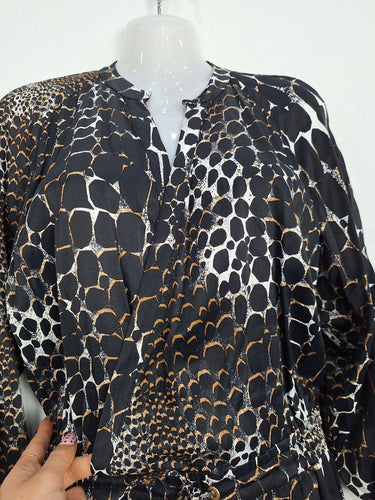 Sass & Bide Abstract Crocodile Drawstring Jumpsuit Size 8 by SwapUp-Online Second Hand Store-Online Thrift Store