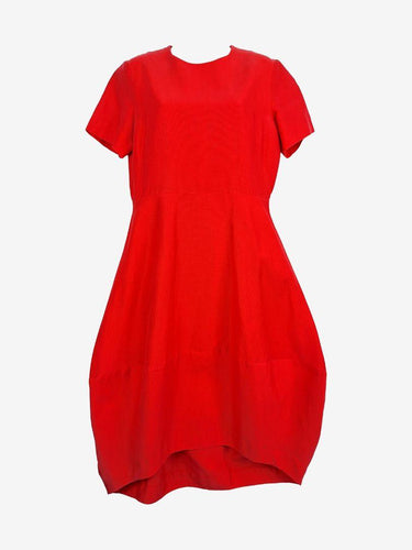 COS Lightly Textured Watermelon Cocoon Midi Dress Size M by SwapUp-Online Second Hand Store-Online Thrift Store