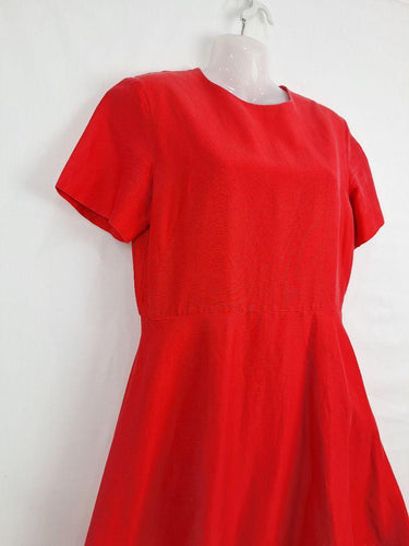 COS Lightly Textured Watermelon Cocoon Midi Dress Size M by SwapUp-Online Second Hand Store-Online Thrift Store
