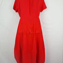 COS Lightly Textured Watermelon Cocoon Midi Dress Size M by SwapUp-Online Second Hand Store-Online Thrift Store
