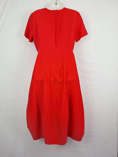 COS Lightly Textured Watermelon Cocoon Midi Dress Size M by SwapUp-Online Second Hand Store-Online Thrift Store