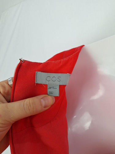COS Lightly Textured Watermelon Cocoon Midi Dress Size M by SwapUp-Online Second Hand Store-Online Thrift Store