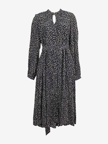 Witchery Pleated Navy Floral Midi Dress Size 8 by SwapUp-Online Second Hand Store-Online Thrift Store