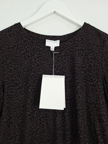 Witchery Casual Printed Crew Top Size S by SwapUp-Online Second Hand Store-Online Thrift Store