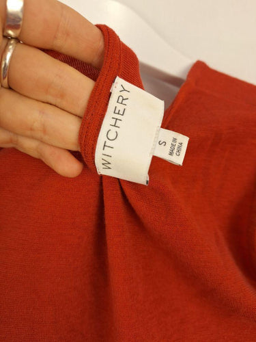Witchery Terracotta Cold Shoulder Top Size S by SwapUp-Online Second Hand Store-Online Thrift Store