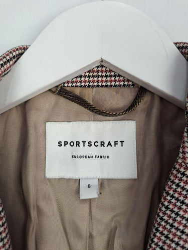 Sportscraft Dual Colour Hounds tooth Blazer Size 6 by SwapUp-Online Second Hand Store-Online Thrift Store
