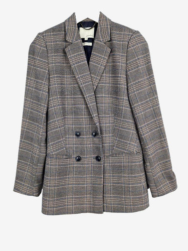 Sportscraft Preppy Checked Double Breasted Blazer Size 6 by SwapUp-Online Second Hand Store-Online Thrift Store