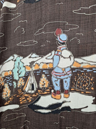 Olga De Polga Chocolate Illustrated Hiker Top Size M by SwapUp-Online Second Hand Store-Online Thrift Store
