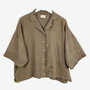 Nude Lucy Oversized Khaki Boxy Linen Shirt Size S by SwapUp-Online Second Hand Store-Online Thrift Store