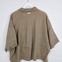Nude Lucy Oversized Khaki Boxy Linen Shirt Size S by SwapUp-Online Second Hand Store-Online Thrift Store