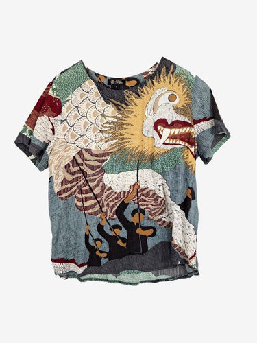 Olga De Polga Oriental Design Casual Top Size M by SwapUp-Online Second Hand Store-Online Thrift Store