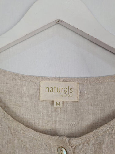 Naturals Linen Button Up Effortless Top Size M by SwapUp-Online Second Hand Store-Online Thrift Store