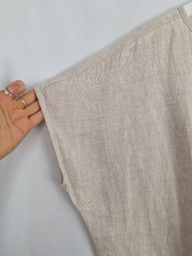 Naturals Linen Button Up Effortless Top Size M by SwapUp-Online Second Hand Store-Online Thrift Store