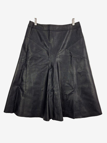 Saba Paneled A-Line Faux Leather Midi Skirt Size 12 by SwapUp-Online Second Hand Store-Online Thrift Store