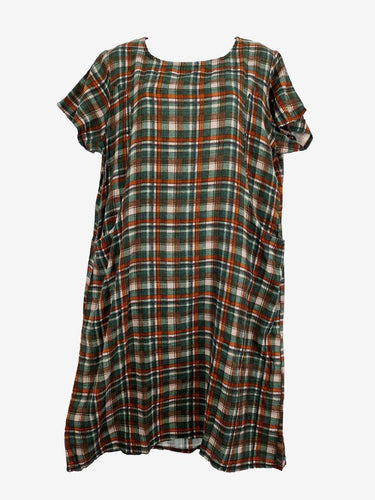 Olga De Polga Autumn Checked Shift Midi Dress Size M by SwapUp-Online Second Hand Store-Online Thrift Store