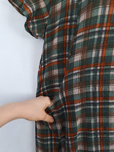 Olga De Polga Autumn Checked Shift Midi Dress Size M by SwapUp-Online Second Hand Store-Online Thrift Store