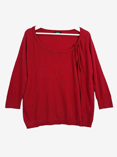 Max&Co Burgundy Tied Neck Winter Staple Jumper Size M by SwapUp-Online Second Hand Store-Online Thrift Store