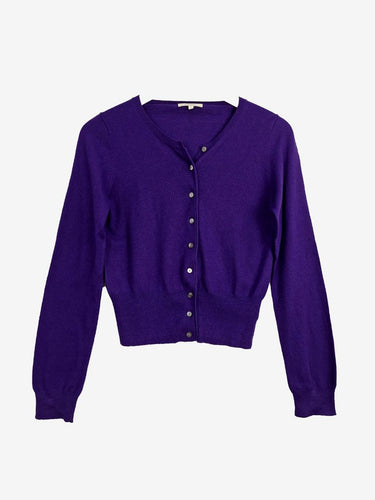anna thomas Violet Wool Blend  Cropped Cardigan Size M by SwapUp-Online Second Hand Store-Online Thrift Store