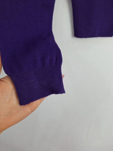 anna thomas Violet Wool Blend  Cropped Cardigan Size M by SwapUp-Online Second Hand Store-Online Thrift Store