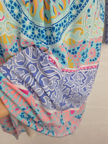 Hale Bob Pastel Beaded Resort Mini Dress Size M by SwapUp-Online Second Hand Store-Online Thrift Store