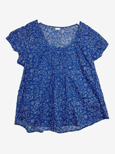 Karma East Pretty Cobalt Floral Top Size XXL by SwapUp-Online Second Hand Store-Online Thrift Store