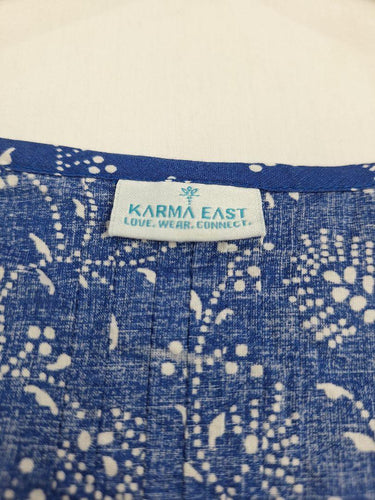 Karma East Pretty Cobalt Floral Top Size XXL by SwapUp-Online Second Hand Store-Online Thrift Store