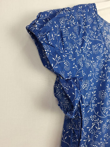 Karma East Pretty Cobalt Floral Top Size XXL by SwapUp-Online Second Hand Store-Online Thrift Store