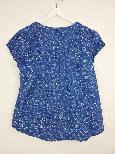 Karma East Pretty Cobalt Floral Top Size XXL by SwapUp-Online Second Hand Store-Online Thrift Store