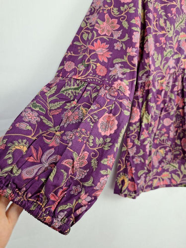 Karma East Kyra Periwinkle Frilled Blouse Size XXXL by SwapUp-Online Second Hand Store-Online Thrift Store