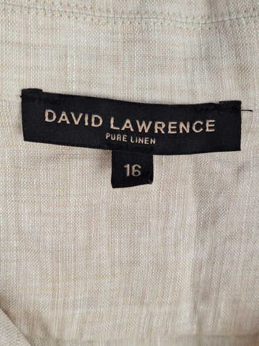 David Lawrence Latte Mottled Everyday Blouse Size 16 by SwapUp-Online Second Hand Store-Online Thrift Store