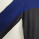 Blue Illusion Linen Blend Midi Sleeve Top Size L by SwapUp-Online Second Hand Store-Online Thrift Store