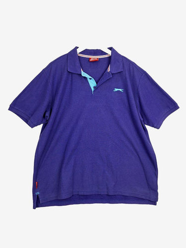 Slazenger Retro Purple Polo Top Size XXL by SwapUp-Online Second Hand Store-Online Thrift Store