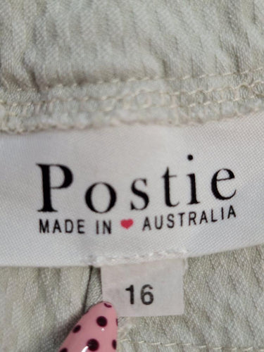 Postie Smart Off White Stretch Waist Pants Size 16 by SwapUp-Online Second Hand Store-Online Thrift Store