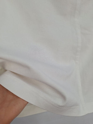 Review Cotton Staple White Mini Skirt Size 14 by SwapUp-Online Second Hand Store-Online Thrift Store