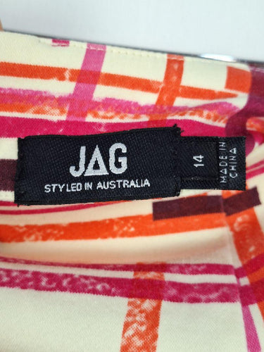 JAG Funky Retro Side Slit Skirt Size 14 by SwapUp-Online Second Hand Store-Online Thrift Store