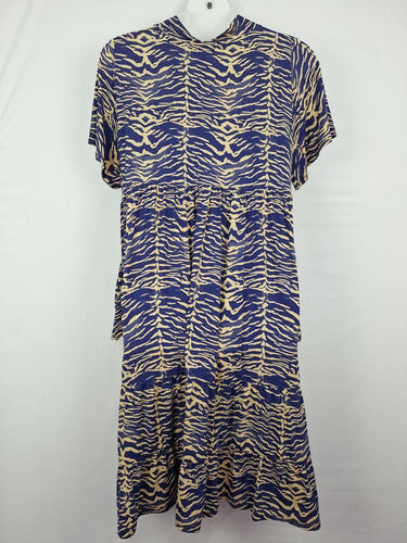 Exotica Tiger Print Bow Tie Neck Dress Size XXL by SwapUp-Online Second Hand Store-Online Thrift Store