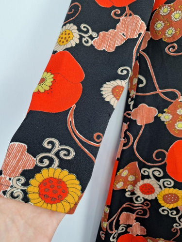 Le Monde Modes Vintage Groovy Flower Pattern Midi Dress Size 16 by SwapUp-Online Second Hand Store-Online Thrift Store