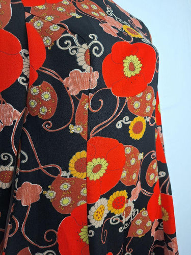 Le Monde Modes Vintage Groovy Flower Pattern Midi Dress Size 16 by SwapUp-Online Second Hand Store-Online Thrift Store