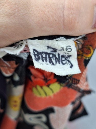 Le Monde Modes Vintage Groovy Flower Pattern Midi Dress Size 16 by SwapUp-Online Second Hand Store-Online Thrift Store