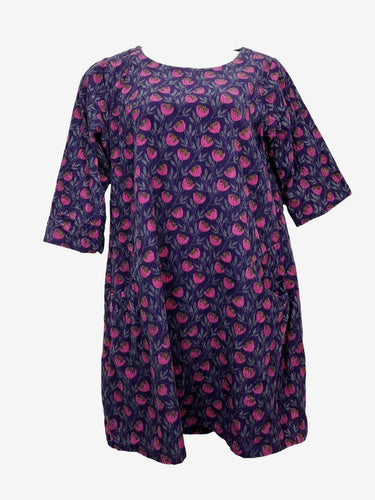 Karma East Corduroy Feel Indigo Flower Dress Size XXL by SwapUp-Online Second Hand Store-Online Thrift Store