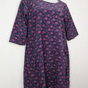 Karma East Corduroy Feel Indigo Flower Dress Size XXL by SwapUp-Online Second Hand Store-Online Thrift Store