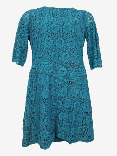 Artline Fractional Elegant Lace Teal Midi Dress Size M by SwapUp-Online Second Hand Store-Online Thrift Store