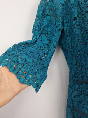 Artline Fractional Elegant Lace Teal Midi Dress Size M by SwapUp-Online Second Hand Store-Online Thrift Store