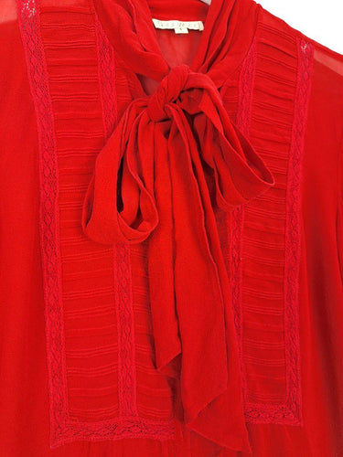 Fleur Wood Sheer Silk Scarlett Top Size S by SwapUp-Online Second Hand Store-Online Thrift Store