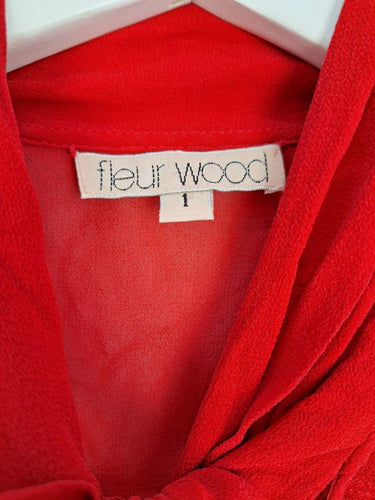 Fleur Wood Sheer Silk Scarlett Top Size S by SwapUp-Online Second Hand Store-Online Thrift Store