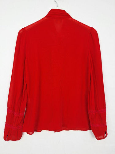 Fleur Wood Sheer Silk Scarlett Top Size S by SwapUp-Online Second Hand Store-Online Thrift Store