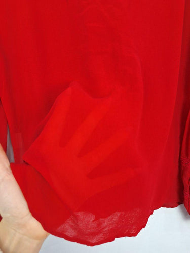 Fleur Wood Sheer Silk Scarlett Top Size S by SwapUp-Online Second Hand Store-Online Thrift Store