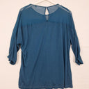 David Lawrence Relaxed Teal 3/4 Length Sleeve Top Size L by SwapUp-Online Second Hand Store-Online Thrift Store