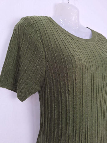 The Fated Moss Ribbed Knit Dress Size 12 by SwapUp-Online Second Hand Store-Online Thrift Store